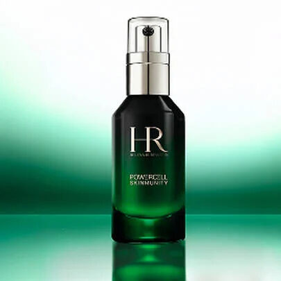 Grune Glasflasche des Helena Rubinstein Powercell Serum.