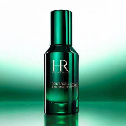 Grune Glasflasche des Helena Rubinstein Powercell [EXO] Serum.